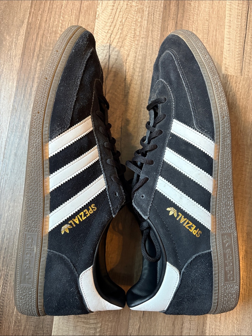 adidas Men’s Handball Spezial Black & White Stripe Sneakers